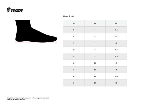 Thor Radial Boots Replacement Outsoles - Frost - Size 14-15 3430-0990