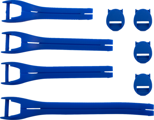 Moose Offroad Qualifier Boot Strap Kit - Blue - Size 10-15 3430-1020