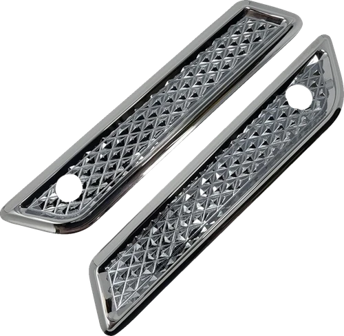Covingtons Saddlebag Hinge Cover - Diamondback - Chrome C3010-C