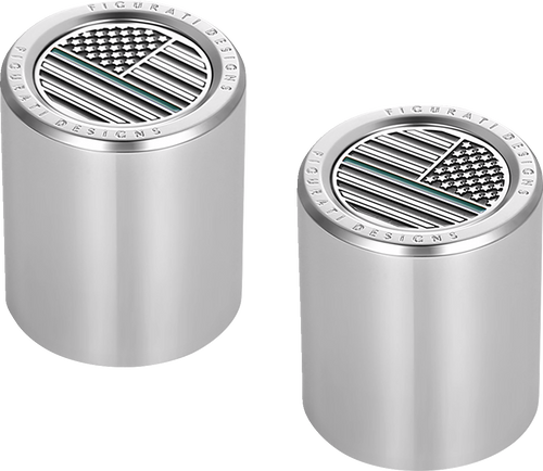 Figurati Designs Docking Covers - American Flag - Contrast Cut - Silver FD72-DC-2730-SS