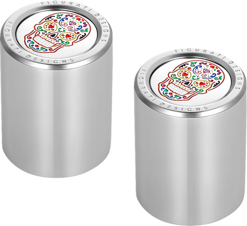 Figurati Designs Docking Cover - Medium - Mirror Polished - Sugar Skull FD30-DC-27-30-SS