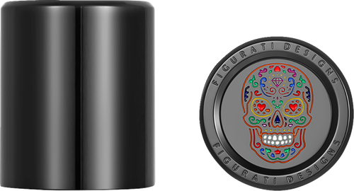 Figurati Designs Docking Cover - Medium - Black - Sugar Skull FD30-DC-27-30-BLK