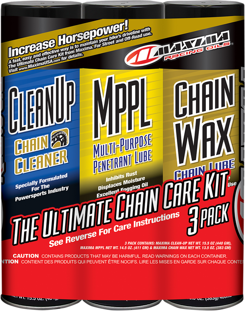 Maxima Racing Oil Chain Wax/Care Kit - Aerosol 70-749203