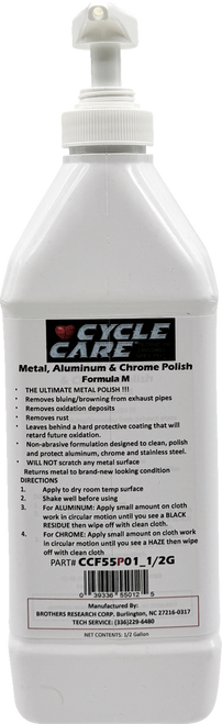 Cycle Care Formulas Formula M Aluminum/Chrome Polish - Bag In Box - 1/2 U.S. Gal. CCF55P01_1/2G