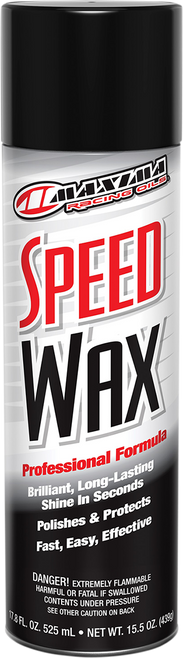 Maxima Racing Oil Speed Wax Detailer - 15.5 Oz. Net Wt. - Aerosol 70-76920