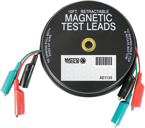 Lang Tools Test Leads - Electrical System - Retractable/Magnetic - 10' 1135