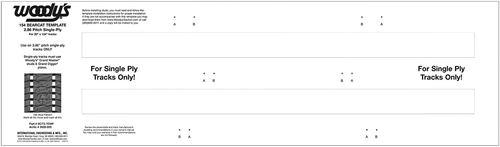 Woody'S Studding Template - Track - 154" - 2.86" Pitch BCTS-TEMP