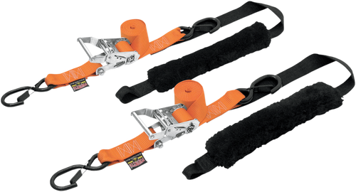 Powertye Mfg. Deluxe Ratchet Tie-Downs - 1-1/2" X 6-1/2' - Black 30622-S