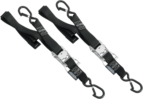 Drag Specialties Ratchet Tie-Downs - 1-1/2" X 6' - Black 3920-0181