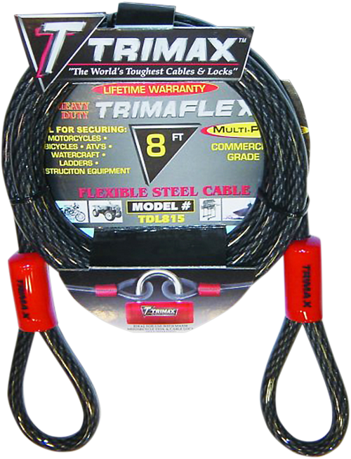 Trimax Cable Lock - Dual Loop - 8' TDL815