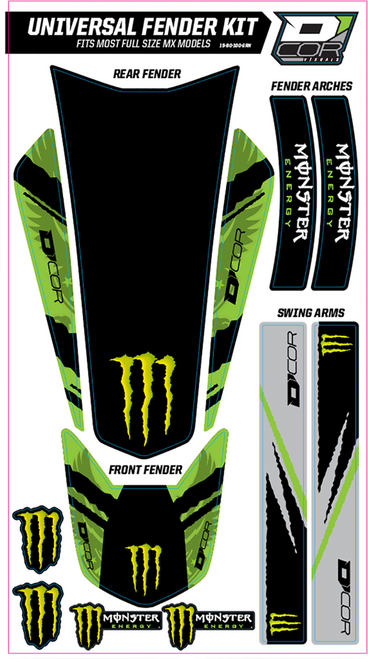 D'Cor Visuals Universal Trim Kit - Green Monster 15-20-101