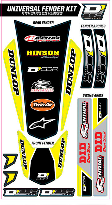 D'Cor Visuals Universal Trim Kit - Yellow 15-40-100
