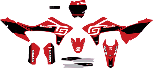 D'Cor Visuals Graphic Kit - White - Gasgas Racing - Gas Gas 20-65-202