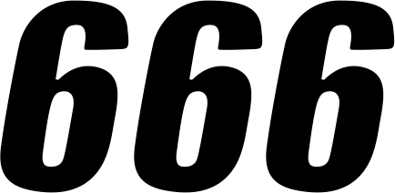 D'Cor Visuals Sx Plate Number - #6 - Black - 6" 45-26-6