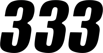 D'Cor Visuals Sx Plate Number - #3 - Black - 4" 45-24-3