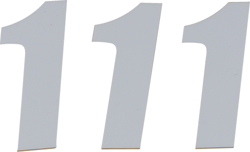 D'Cor Visuals Sx Plate Number - #1 - White - 4" 45-14-1