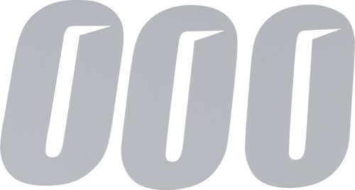 D'Cor Visuals Slash Number Plate - #0 - White - 6" 45-30-0