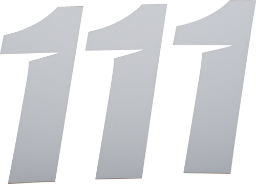 D'Cor Visuals Slash Number Plate - #1 - White - 4" 45-28-1