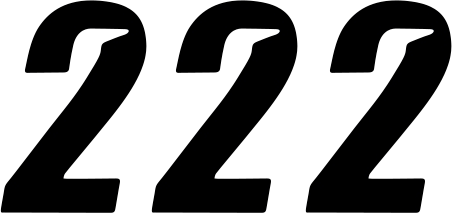 D'Cor Visuals Slash Number Plate - #2 - Black - 7" 45-31-2