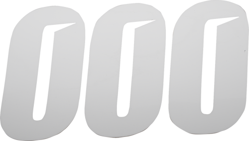 D'Cor Visuals Slash Number Plate - #0 - White - 7" 45-32-0