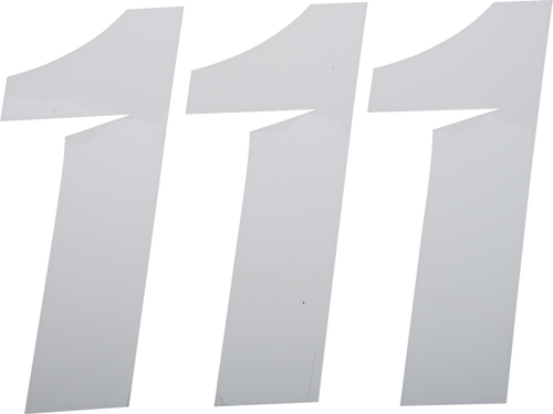 D'Cor Visuals Slash Number Plate - #1 - White - 7" 45-32-1