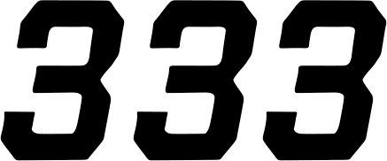 D'Cor Visuals Race Number Plate - #3 - Black - 4" 45-33-3