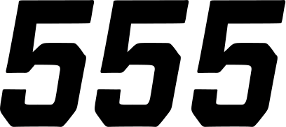 D'Cor Visuals Race Number Plate - #5 - Black - 4" 45-33-5