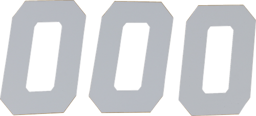D'Cor Visuals Race Number Plate - #0 - White - 6" 45-36-0