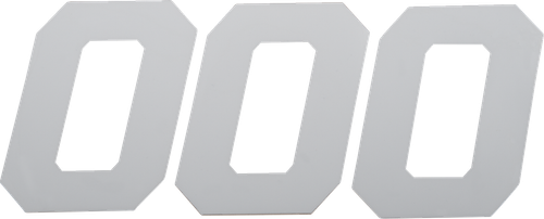 D'Cor Visuals Race Number Plate - #0 - White - 6" 45-36-0