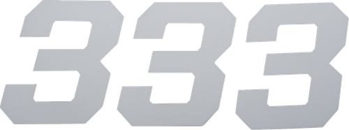 D'Cor Visuals Race Number Plate - #3 - White - 4" 45-34-3