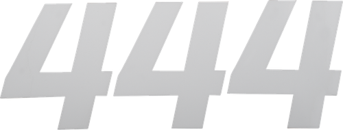 D'Cor Visuals Race Number Plate - #4 - White - 4" 45-34-4
