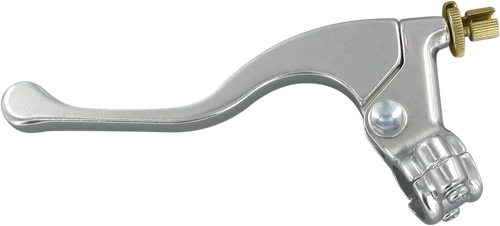 Parts Unlimited Shorty Style Power Lever Assembly - Left Hand - Honda - Silver 43-1101L