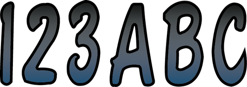 Hardline I.D. Sticker Kit - 200 Series - Metallic Blue Gradation BMBKG200