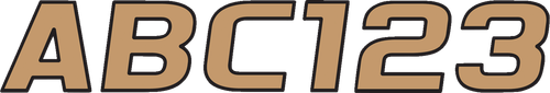 Hardline I.D. Sticker Kit - 700 Series - Brown BRBLK700