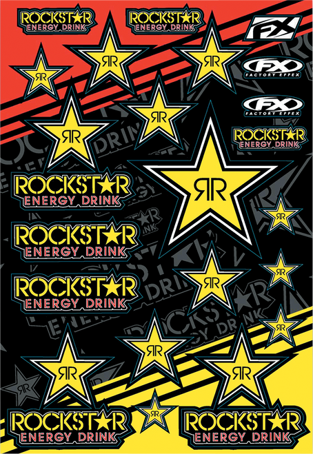 Factory Effex Rockstar Sticker Kit - Reflective Gold 15-68700