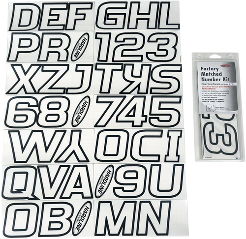 Hardline I.D. Sticker Kit - 700 Series - Clear 700CLBLK