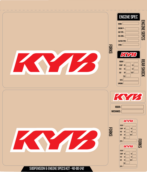 D'Cor Visuals Kyb Decal Kit - Red 40-80-142