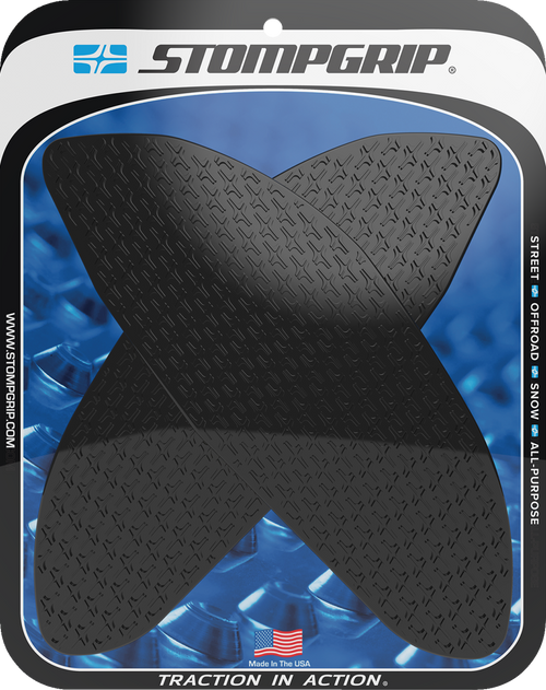 Stompgrip Tank Grips - Icon - Black - Aprilia - Rsv4/Tuono '21-'25 55-14-0180B