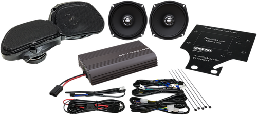 Hogtunes 200 W Amp/Speaker Kit - Fltr REV 450 RGU KIT-AA