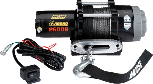 Moose Offroad 2500 Lb Winch - Synthetic Rope - 50' 104307