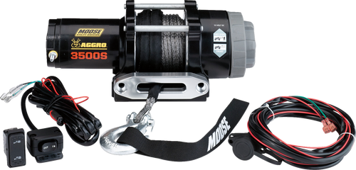 Moose Offroad 3500 Lb Winch - Synthetic Rope - 50' 104309