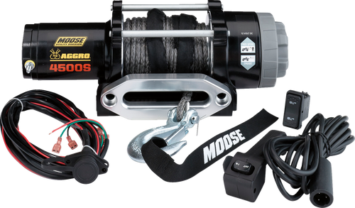 Moose Offroad 4500 Lb Winch - Synthetic Rope - 50' 104311