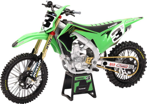 New Ray Toys Kawasaki Race Team Bike 2019 - Eli Tomac - 1:6 Scale - Green/Black 49663
