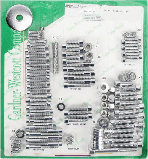 Gardner-Westcott Bolt Kit - Motor Set - Socket-Head - Flt P-88-98