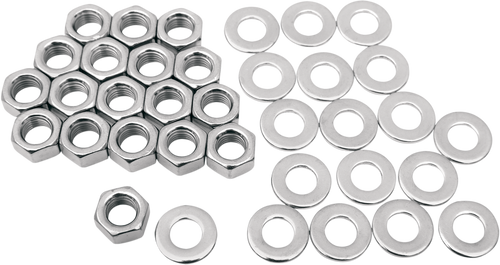 Colony Hardware Kit - Rocker Box Nuts/Washers - Chrome - '66-'84 Harley-Davidson 8608-36