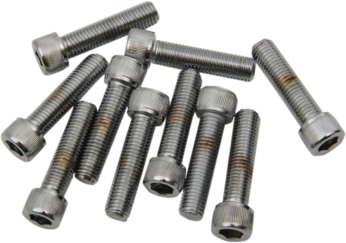 Drag Specialties Bolts - Socket-Head/Replacement - Knurled/Fine Thread - 5/16"-24 X 1" - 10 Pack DS-190571