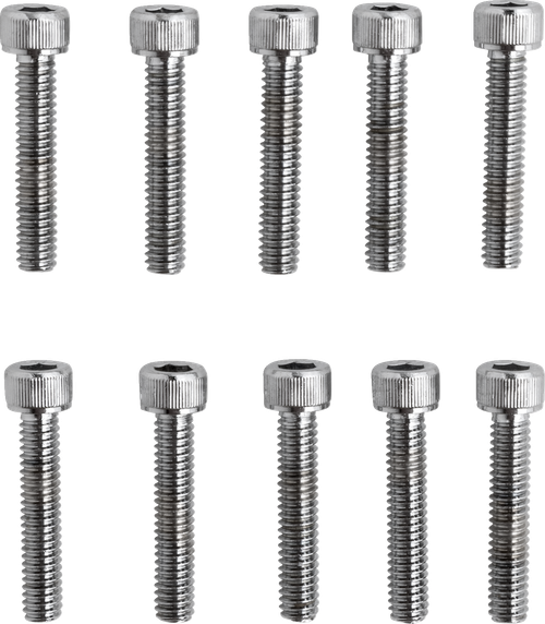Drag Specialties Bolts - Socket-Head - Replacement - Knurled/Coarse Thread - #8-32 X 7/8" - 10 Pack DS-190585