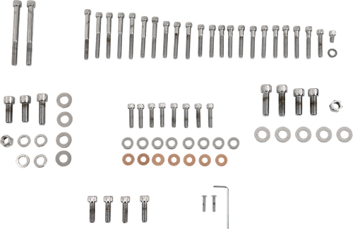 Drag Specialties Bolt Kit - Complete Motor - Knurled/Socket-Head - '86-'90 Sportster DS-190805