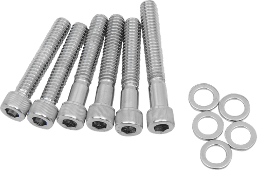 Drag Specialties Bolt Kit - Cam Cover - Knurled - Chrome - '87-'92 Harley-Davidson DS-190866