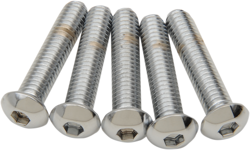 Drag Specialties Bolts - Button Head/Replacement - 5/16"-18 X 1-1/4" - 5 Pack DS192324